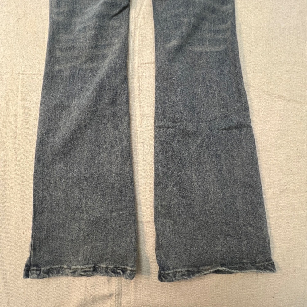 Rise Supply Co Flare Jeans Womens Size 3 Green Vintage Wash Cotton Blend Stretch - Picture 12 of 15